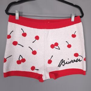 Anthropologie New SIMPLYEXTRAJORDANARY LyreBird US6 MEDIUM Sweater Shorts Cherry
